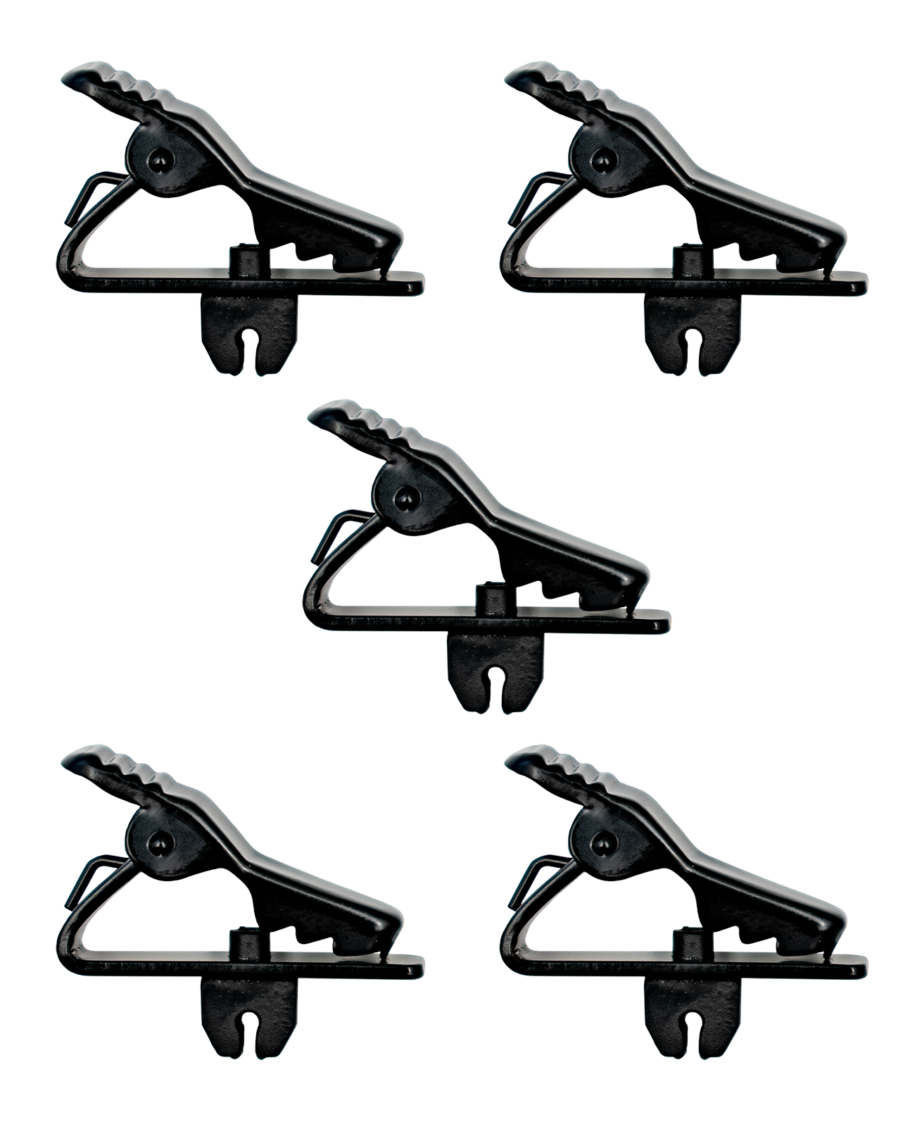 Replacement LIZ Microphone Cable Clip Black 5-Pack