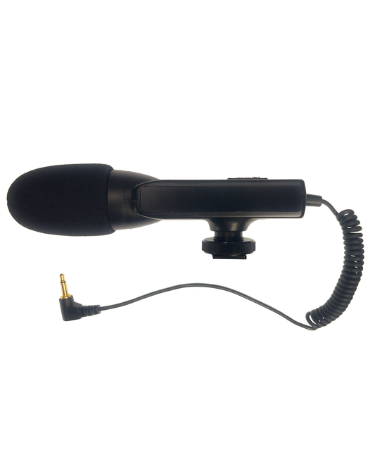 Acacia Audio camera Shotgun Microphone with a long, directional design, ideal for film, broadcast, interviews, and field recording