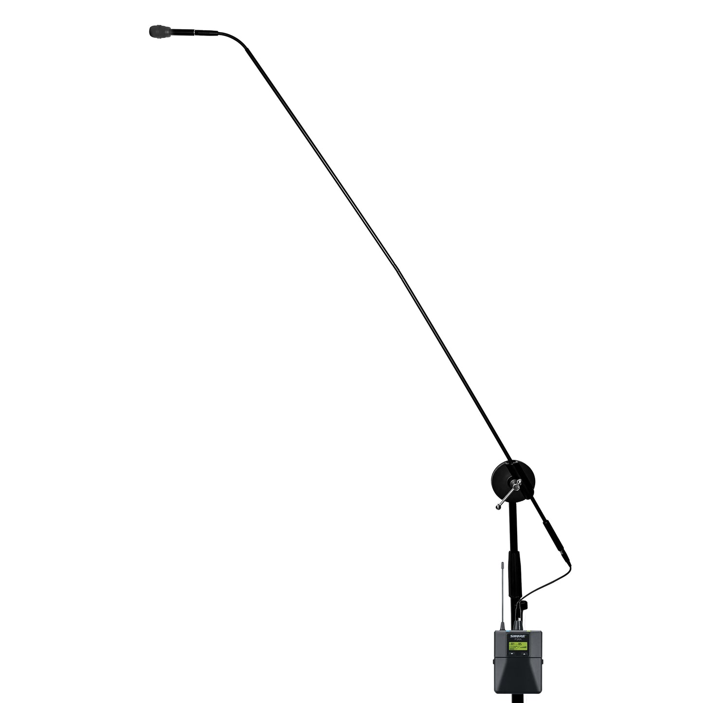 Acacia Audio wireless choir microphone designed for group vocal capture, shown with shure bodypack