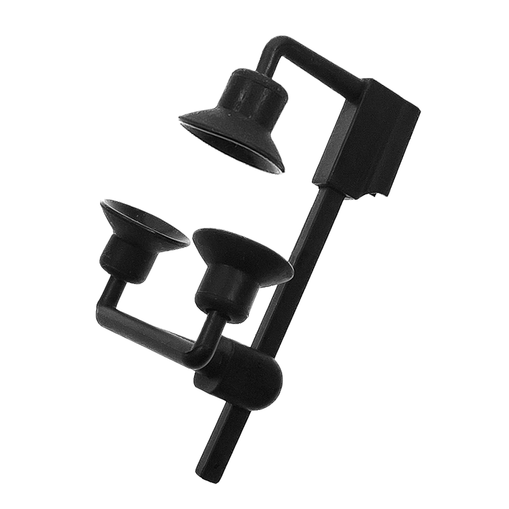 Trumpet clip for instrument microphone from Acacia Audio with specialized mount and flexible gooseneck, designed for precise stereo recording on acoustic instruments.
