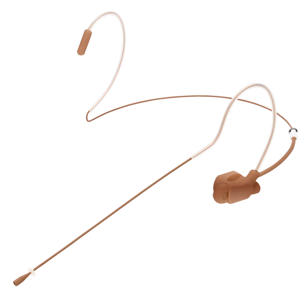 Dual ear headset microphone suitable for professional audio use in churches, worship, school, theater, vocal recording, presentations, and concerts.