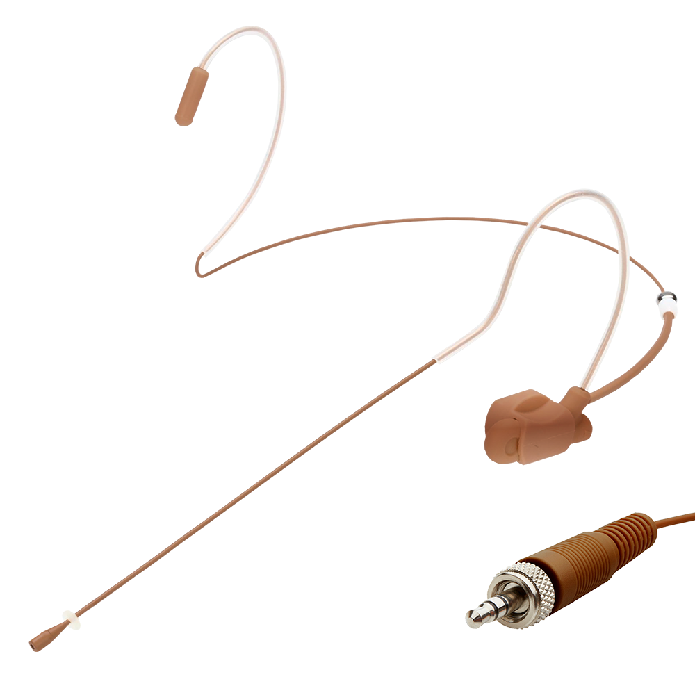 Dual ear headset microphone suitable for professional audio use in churches, worship, school, theater, vocal recording, presentations, and concerts.