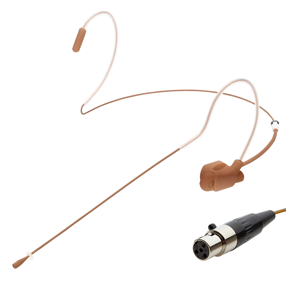 Dual ear headset microphone suitable for professional audio use in churches, worship, school, theater, vocal recording, presentations, and concerts.