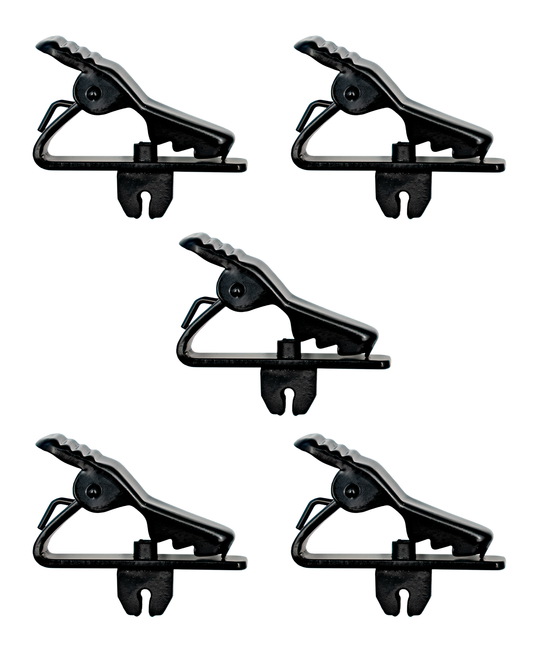 Replacement LIZ Microphone Cable Clip Black 5-Pack