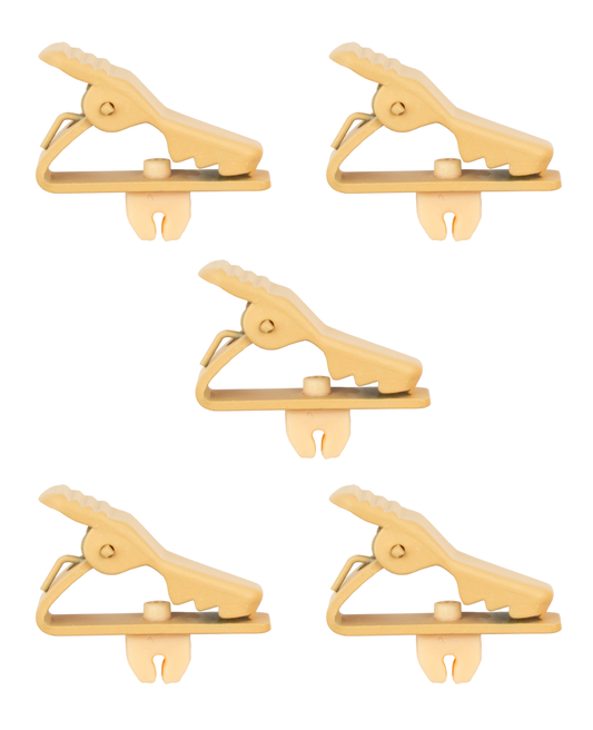 Replacement LIZ Microphone Cable Clip Tan 5-Pack