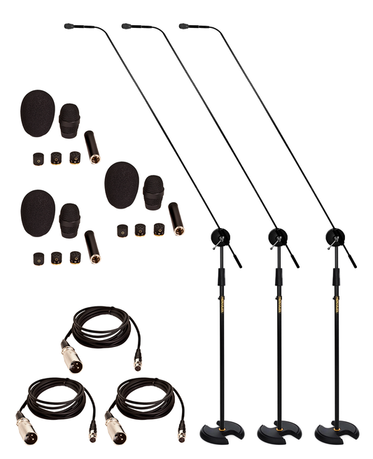 LIZ-CHOIR 3-PACK BUNDLE | 50" Carbon Fiber Boom and Mic Stand