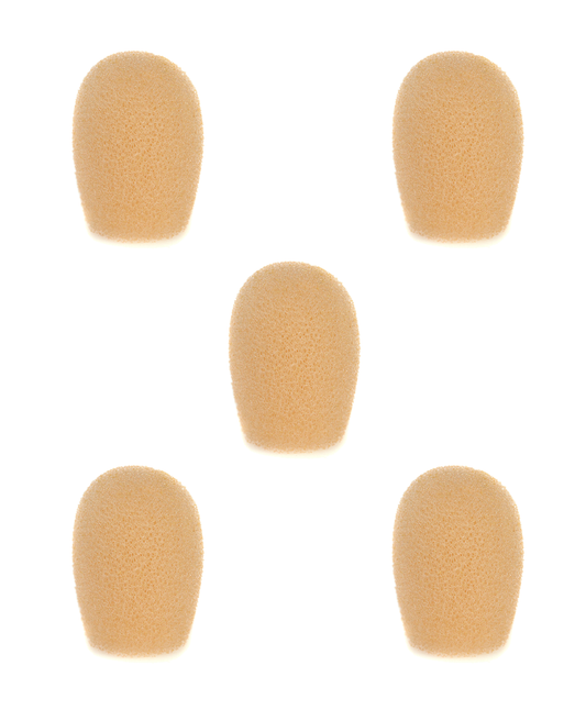 Replacement Windscreen for LIZ Headsets - Tan 5 Pack