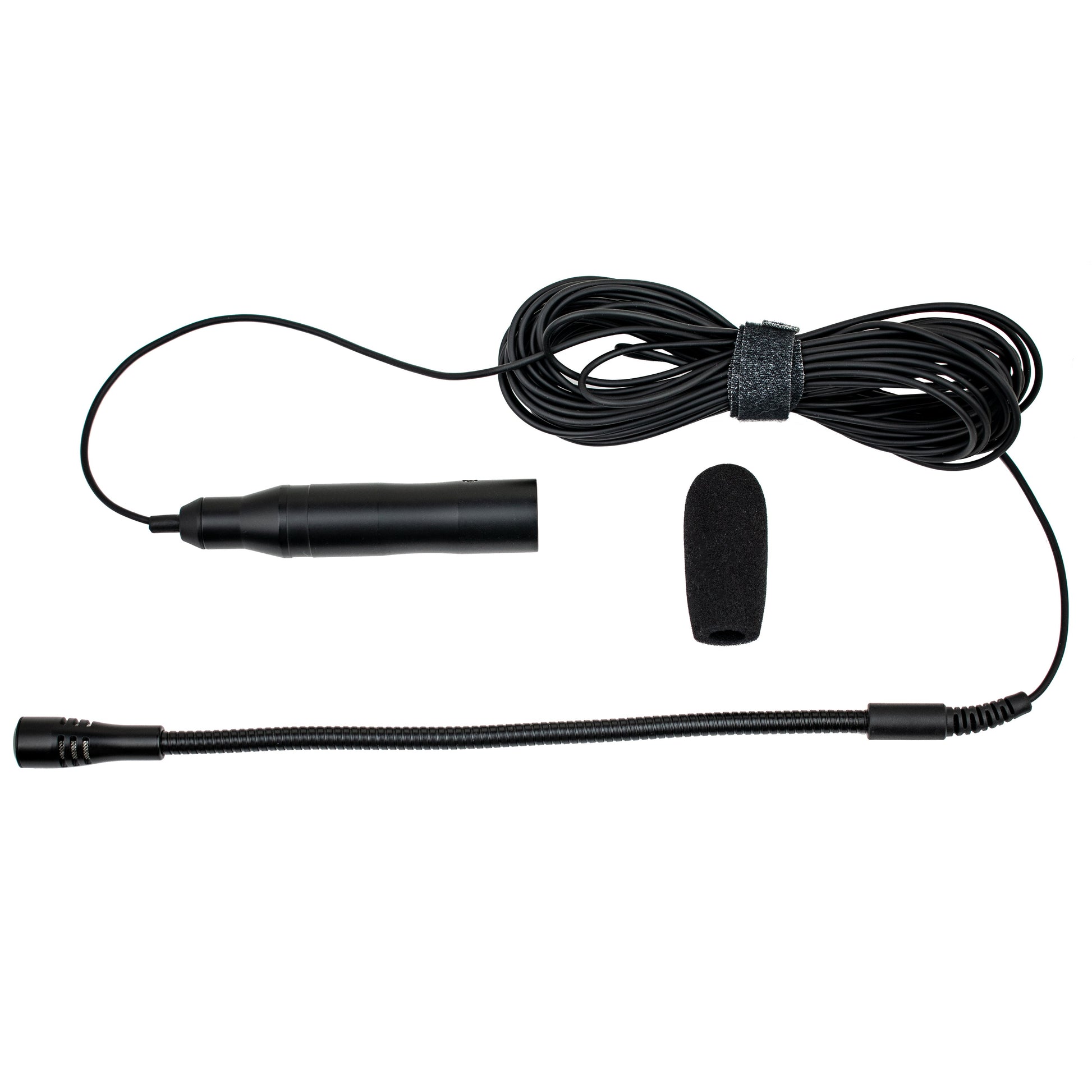 Acacia Audio ceiling choir microphone designed for group vocal capture, shown with cable