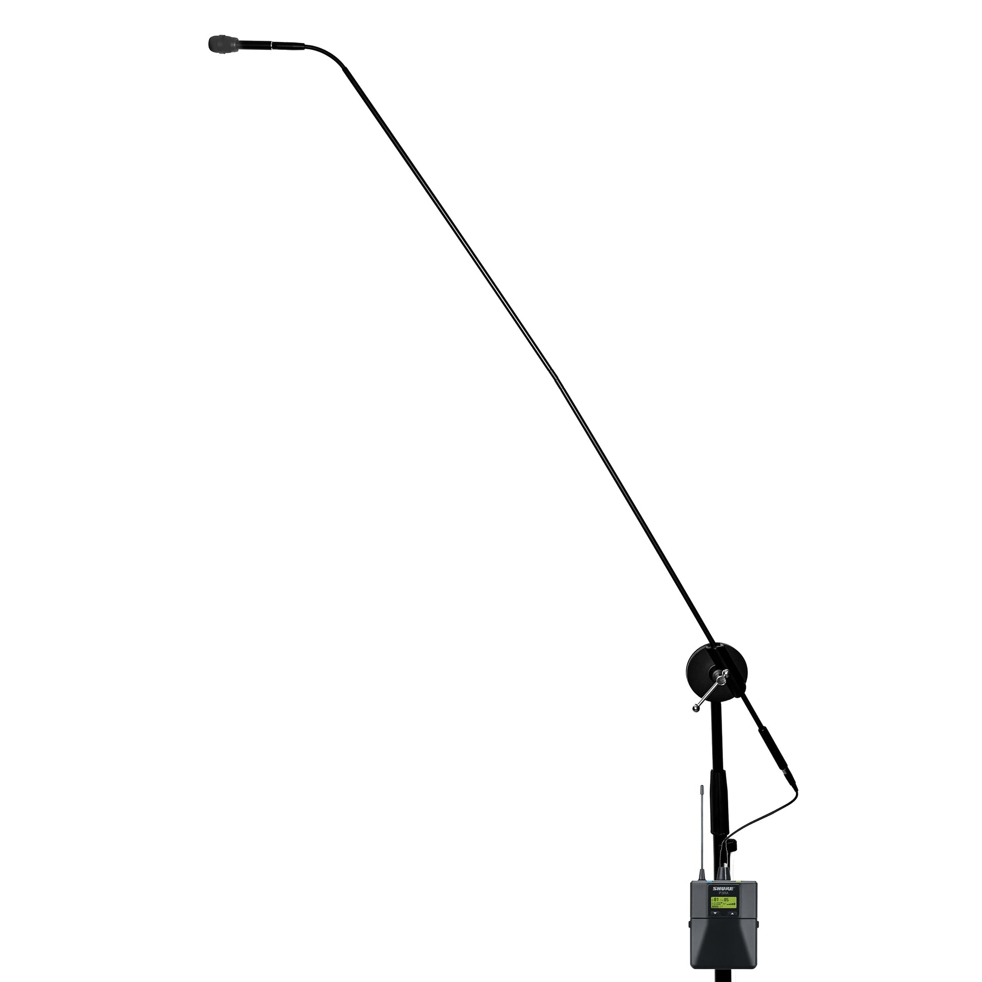 Acacia Audio wireless choir microphone designed for group vocal capture, shown with shure bodypack