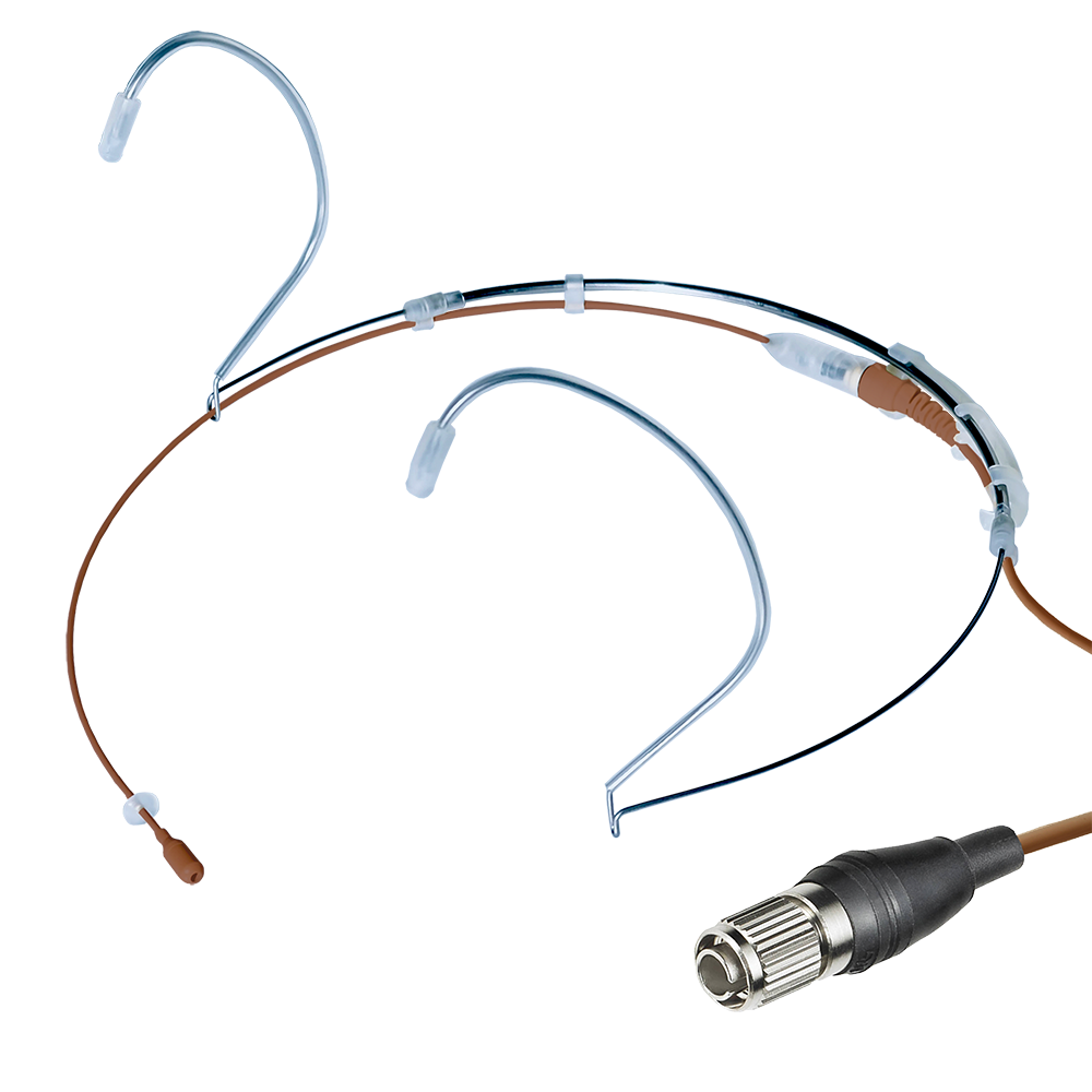 Dual ear headset microphone suitable for professional audio use in churches, worship, school, theater, vocal recording, presentations, and concerts.