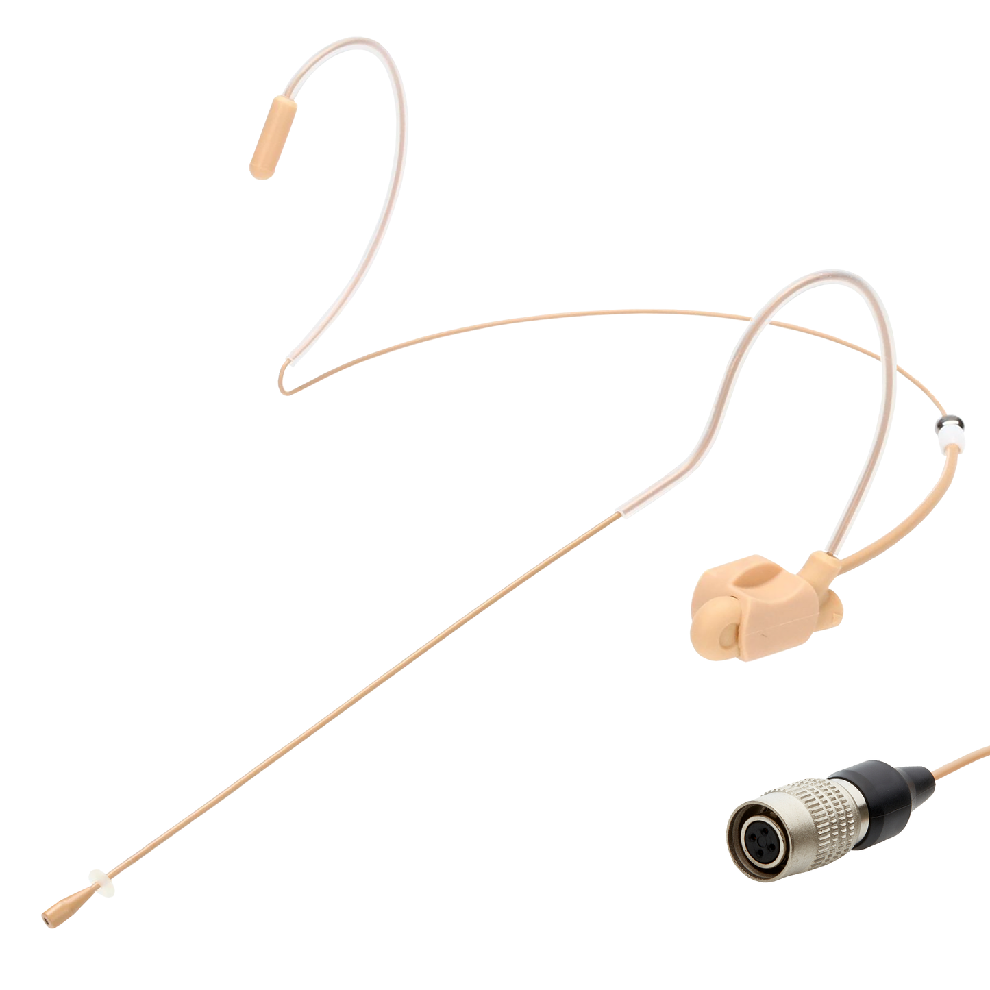 Dual ear headset microphone suitable for professional audio use in churches, worship, school, theater, vocal recording, presentations, and concerts.