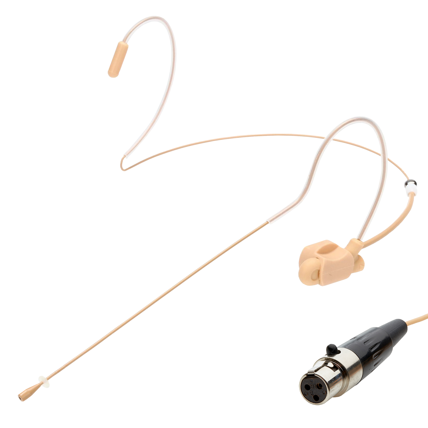 Dual ear headset microphone suitable for professional audio use in churches, worship, school, theater, vocal recording, presentations, and concerts.