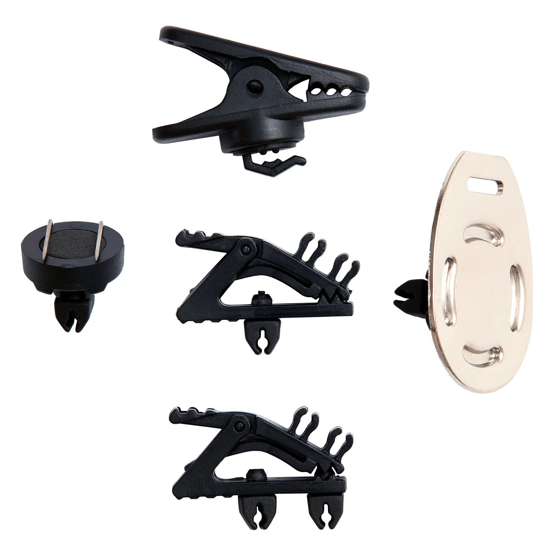Acacia Audio Platinum Lavalier microphone – a compact, clip-on lapel mic with a sleek black design, wired connection, and foam windscreen, designed for clear audio recording in professional or mobile setups 