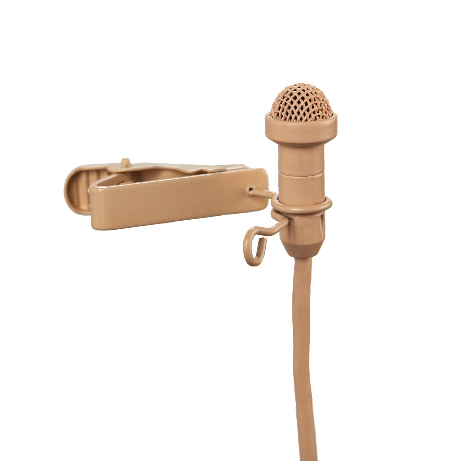 Acacia Audio lavalier microphone with clip and windscreen, designed for discreet voice recording