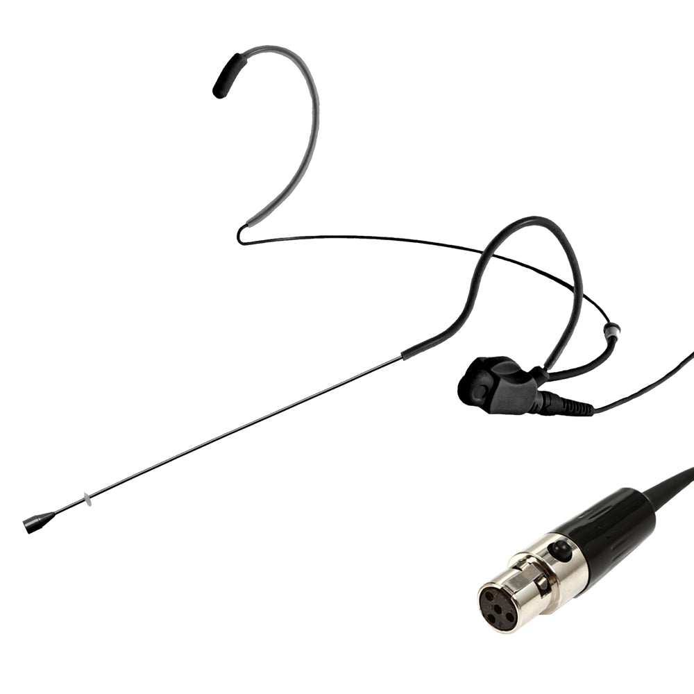 Dual ear headset microphone suitable for professional audio use in churches, worship, school, theater, vocal recording, presentations, and concerts.