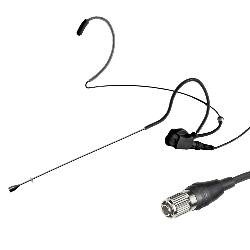 Dual ear headset microphone suitable for professional audio use in churches, worship, school, theater, vocal recording, presentations, and concerts.