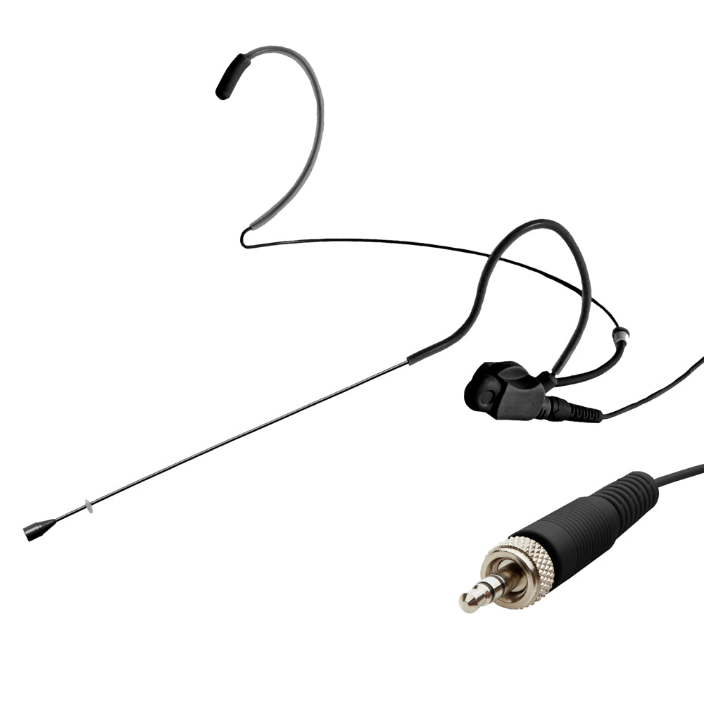 Dual ear headset microphone suitable for professional audio use in churches, worship, school, theater, vocal recording, presentations, and concerts.