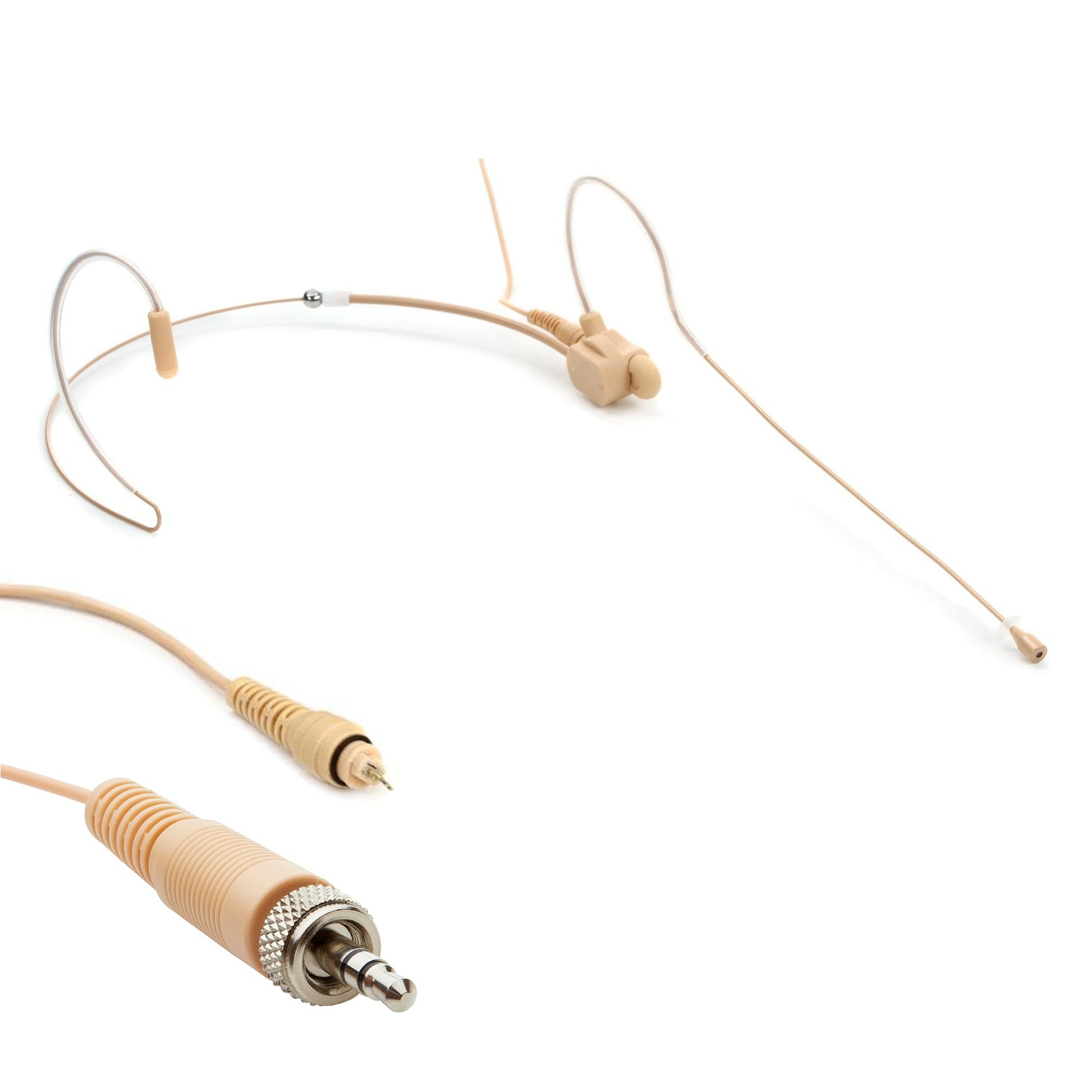 Dual ear headset microphone suitable for professional audio use in churches, worship, school, theater, vocal recording, presentations, and concerts.