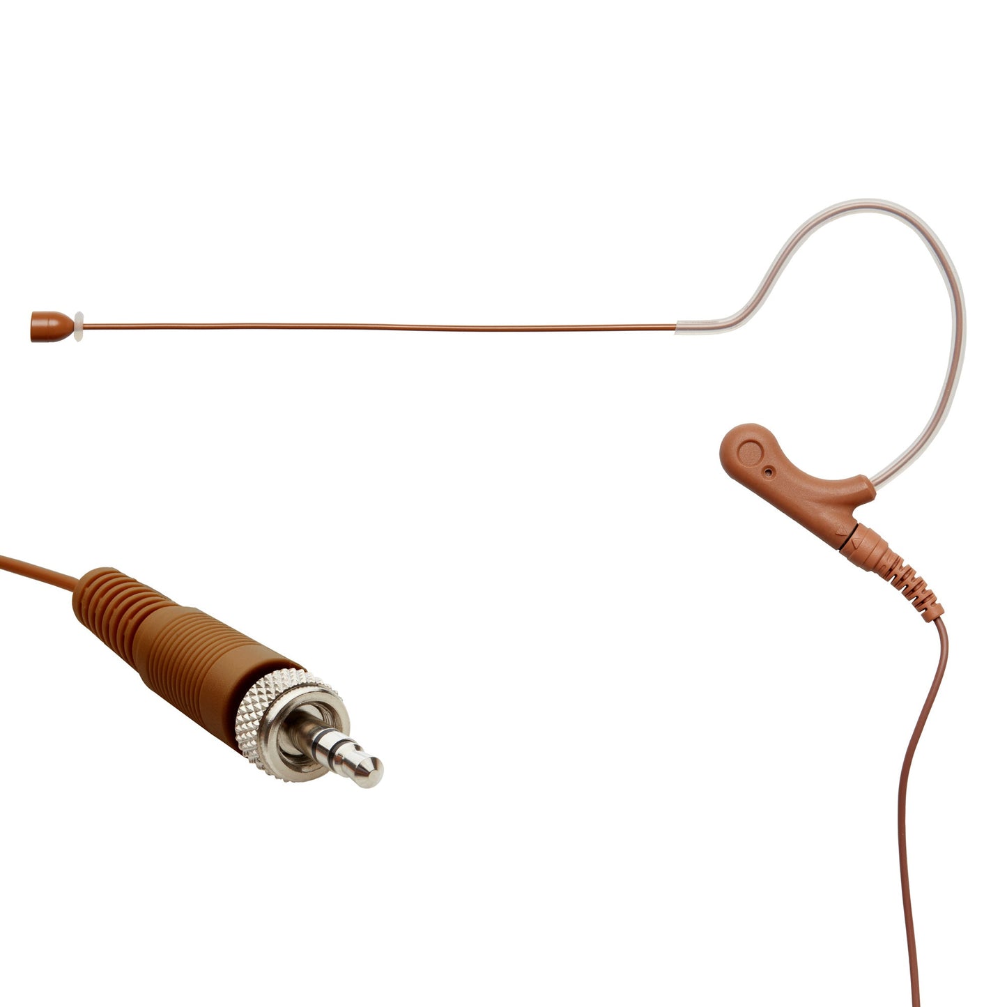 Single ear headset microphone suitable for professional audio use in churches, worship, school, theater, vocal recording, presentations, and concerts.